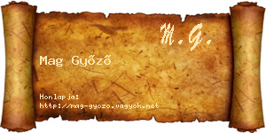 Mag Győző névjegykártya